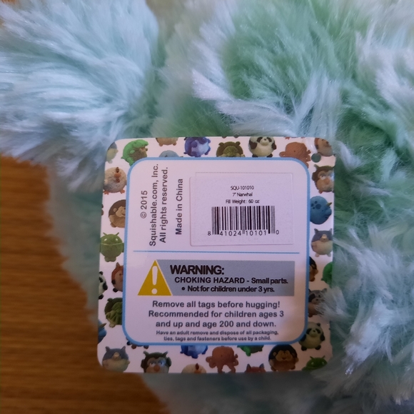 Squishable Minis 7" Blue  Narwhal Plush-NWT - Picture 8 of 8